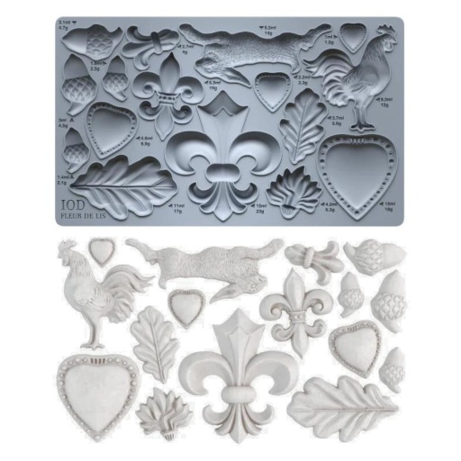 Fleur De Lis 6x10 IOD Mould